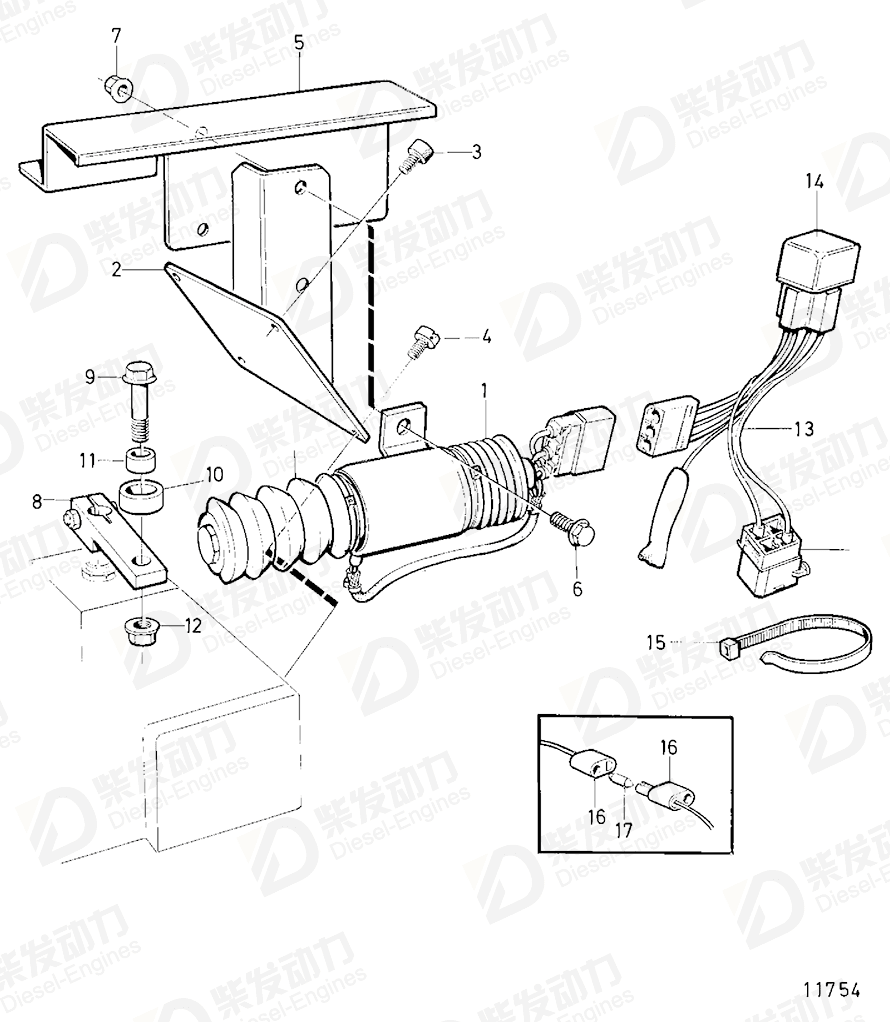 VOLVO Lever 866812 Drawing